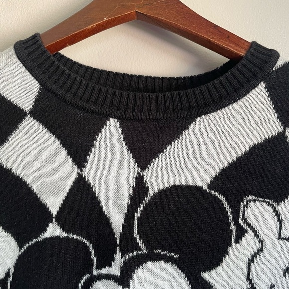 Disney Mickey Mouse Checkered Crewneck Sweater - Picture 6 of 12
